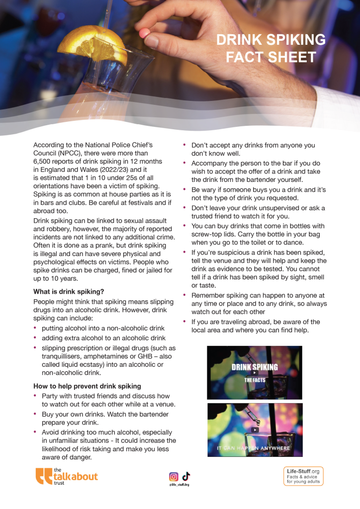 Drink Spiking factsheet